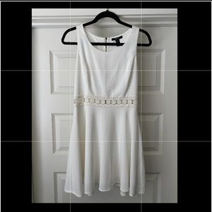 White Forever 21 laced torso dress